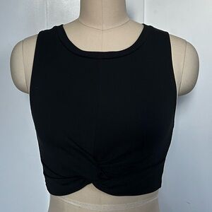 Black Sleeveless Crop Top